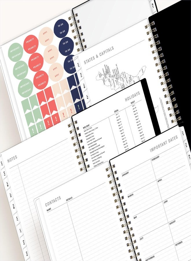 Blue Sky Artisans & Makers Sara Harding 2026 Weekly and Monthly Planner, January 2026 - December 2026, 5" x 8", Flexible Cover, Durable Wire Binding, Laminated Tabs, Pocket, Stickers, Butterflies - Image 5