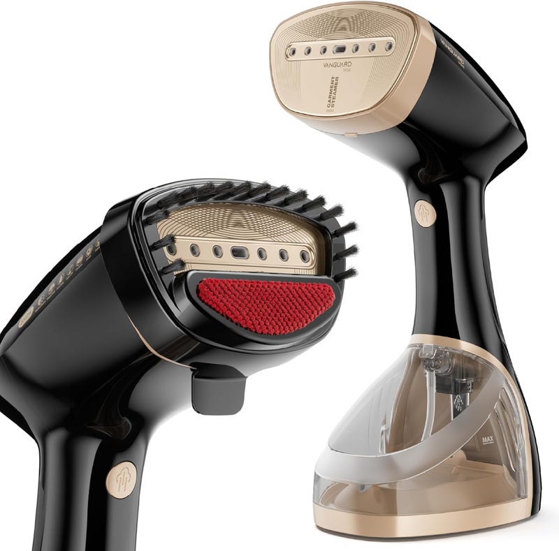 Feller Germany Vanguard Series Handheld Garment and Travel Steamer, 2000W, Prime Gold Ceramic Sole Plate with Auto Shut Off, Anti Drip, 25G/min Steam Rate, GS200, 2Y Guarantee-KSA Version (Gold) - Image 1