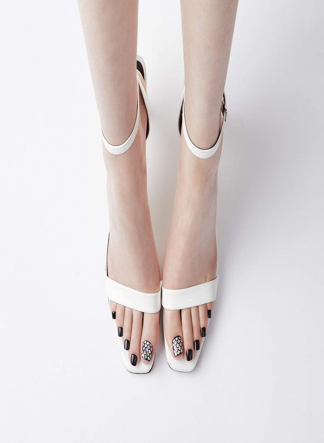 داشينج ديفا ماجيك بريس | من النهار إلى الليل | أظافر لاصقة قصيرة مربعة الشكل | تدوم طويلاً | باديكير (فستان حورية البحر) - Image 2