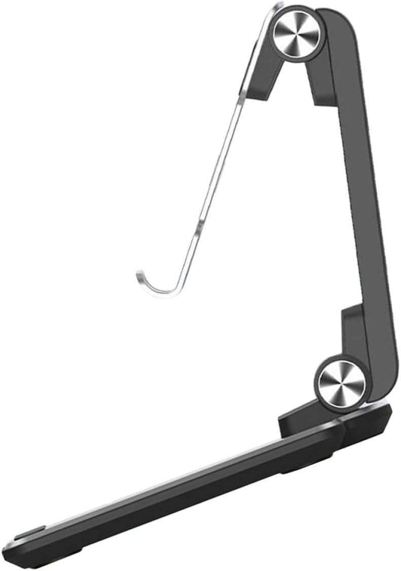 Foldable Aluminum Tablet Stand and Desktop Phone Holder for Live Streaming, Mini Adjustable Mobile Device Bracket Compatible with Smartphones and Tablets, Silver - Image 1