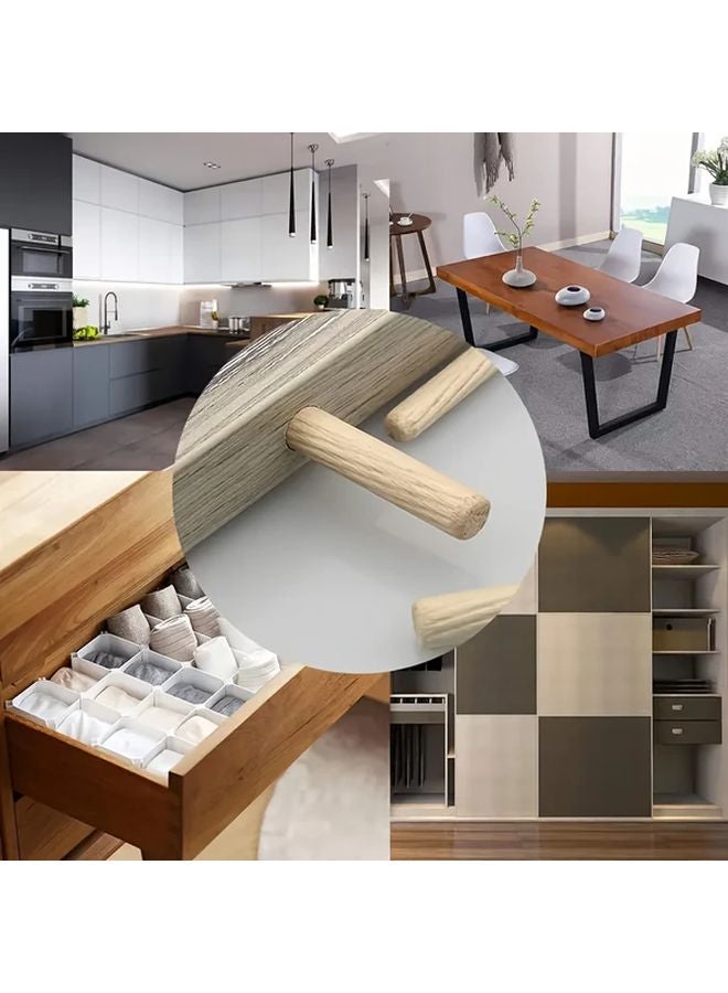 199pcs 6mm x 40mm Wooden Dowel Rods Grooved Hardwood Pegs For DIY Furniture Repair - Image 4