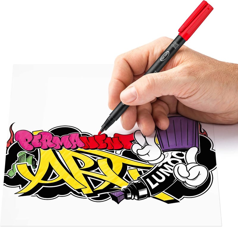 ستدلر أقلام تحديد دائمة لوموكولر من ستيدلر - مجموعة من 10 ألوان - Image 4