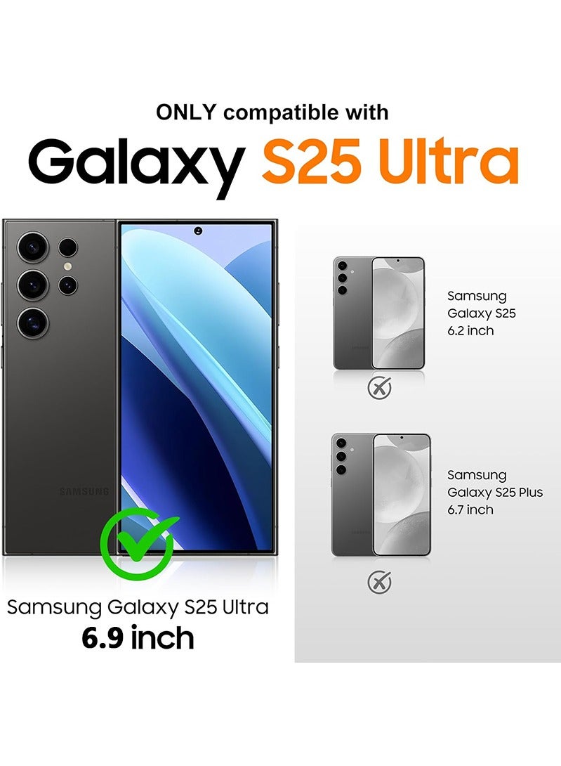 Samsung S25 Ultra Case, Compatible with MagSafe, Magnetic Translucent Matte Back Shockproof Cover with Strong Magnet, Slim Thin Full Protection Phone Case for Galaxy S25 Ultra 5G (Black) - Image 2