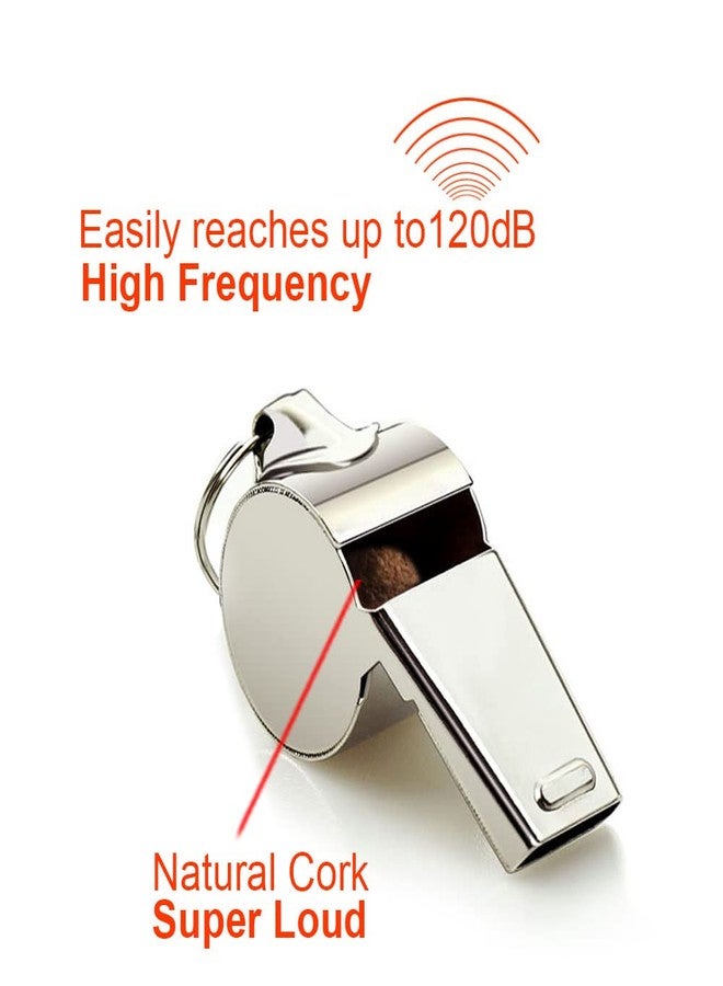 Hipat Whistle, 12PCS Sports Whistle with Lanyard, Very Loud Stainless Steel Whistle Bulk, Ideal for Coaches, Referees, and Officials - Image 2