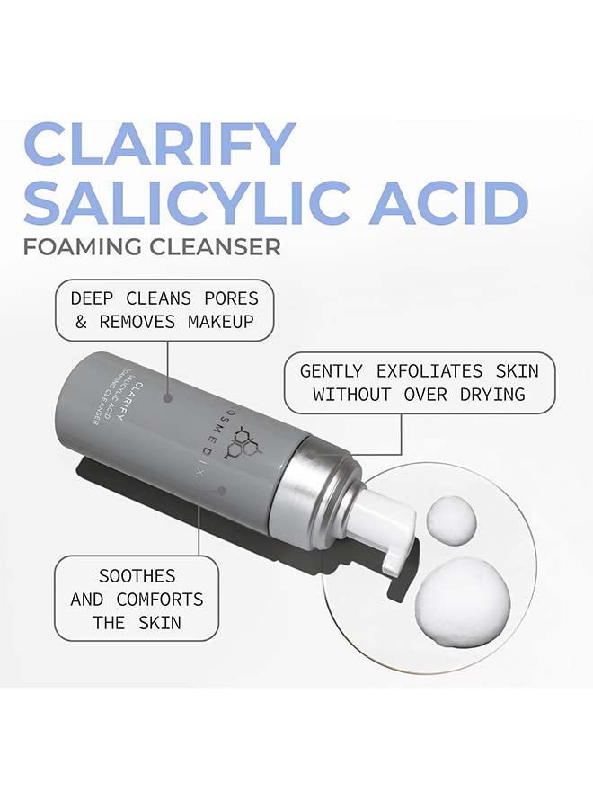 CosMedix Clarify Salicylic Acid Foaming Face Cleanser BHA | For Acne Prone Oily And Blemish Prone Skin 150ml - Image 2