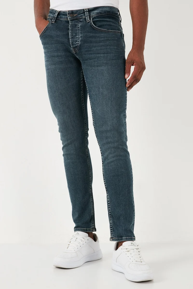 بوراتي Stretch Cotton Slim Fit Normal Waist Skinny Leg Jeans Men's Jeans 1131S11NAPOLI