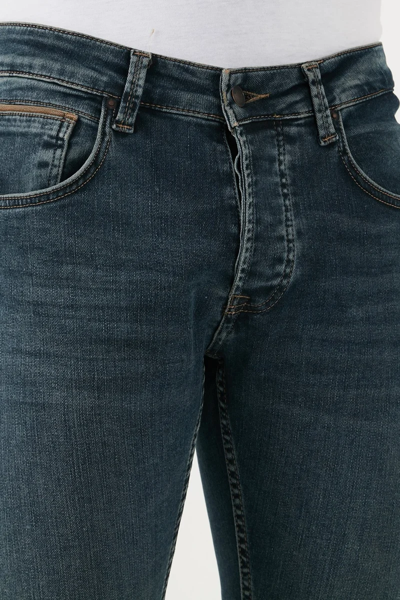 بوراتي Stretch Cotton Slim Fit Normal Waist Skinny Leg Jeans Men's Jeans 1131S11NAPOLI