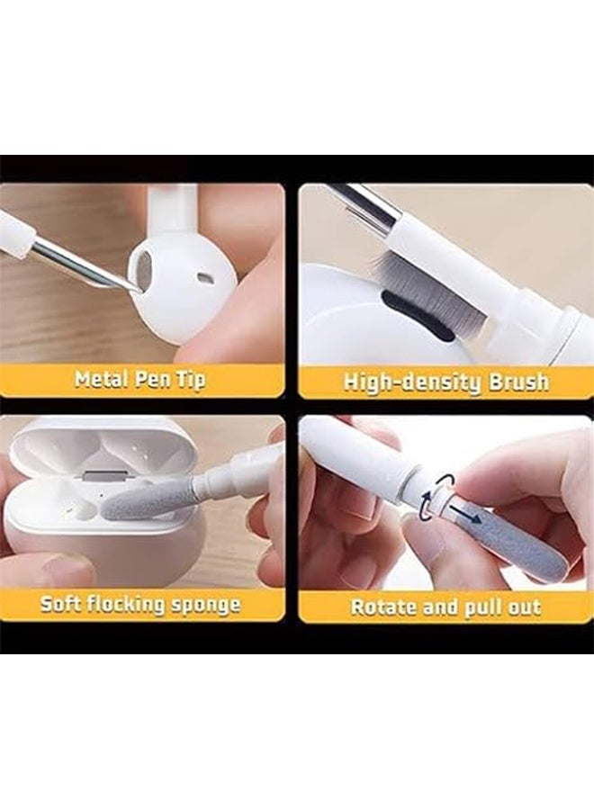Airpods Cleaning Kit, Earbud Cleaning Pen, Phone Cleaner Kit, Wireless Headphones Cleaning Pen Tool, Portable 3-in-1 Laptop Cleaning Kit, Electronic Cleaner with a Sponge and Metal Pen Tip - Image 2
