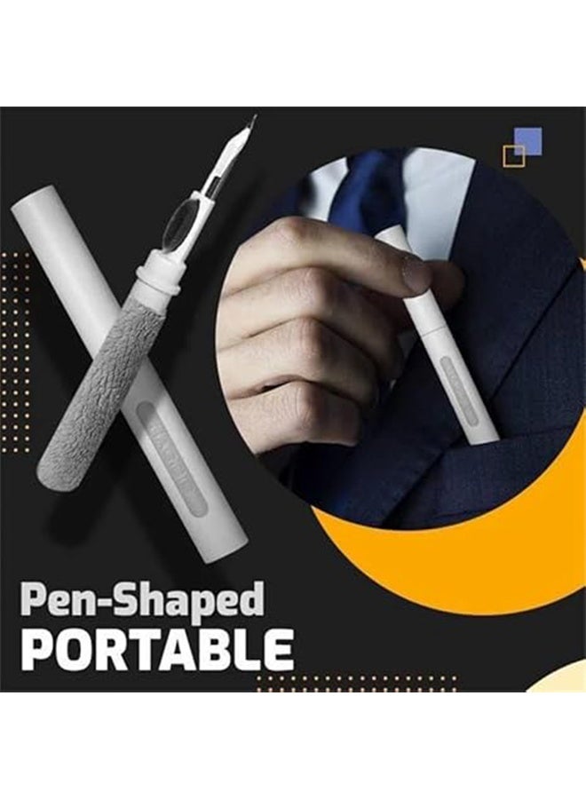 Airpods Cleaning Kit, Earbud Cleaning Pen, Phone Cleaner Kit, Wireless Headphones Cleaning Pen Tool, Portable 3-in-1 Laptop Cleaning Kit, Electronic Cleaner with a Sponge and Metal Pen Tip - Image 3