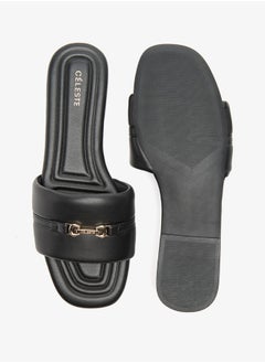 Celeste Women's Slip-On Sandals with Metal Accent  - Image 5