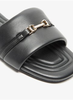 Celeste Women's Slip-On Sandals with Metal Accent  - Image 4
