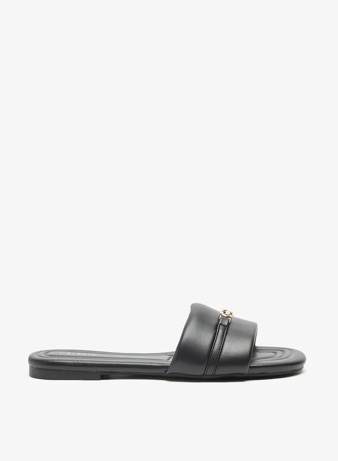 Celeste Women's Slip-On Sandals with Metal Accent