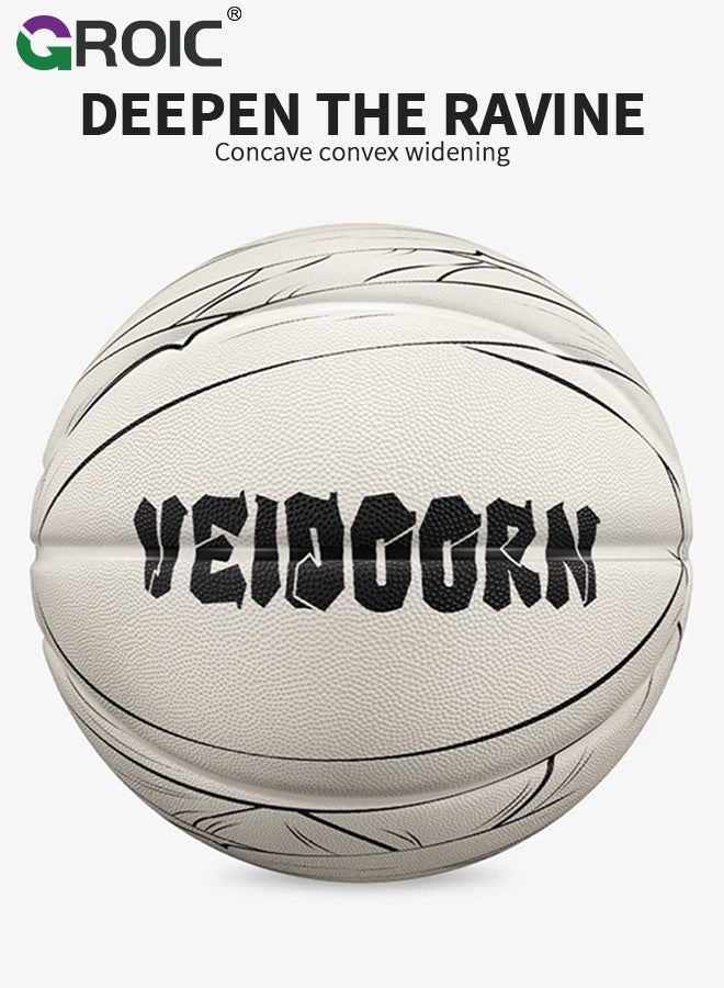 GROIC Official Size 7 Basketball - Graffiti Design Durable Rubber Training Ball for Men/Women, Outdoor Basketball Premium Elasticity/Grip Rubber Basketballs, Made for Indoor Outdoor Basketball Games - Image 4