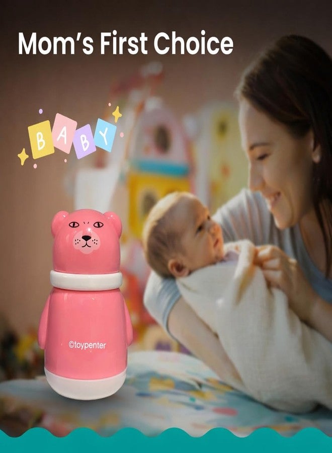 TOYPENTER Portable Baby Skin Care Baby Powder Puff With Box Holder Container For New Born & Kids For Baby Face & Body (Pink-White) - Image 5