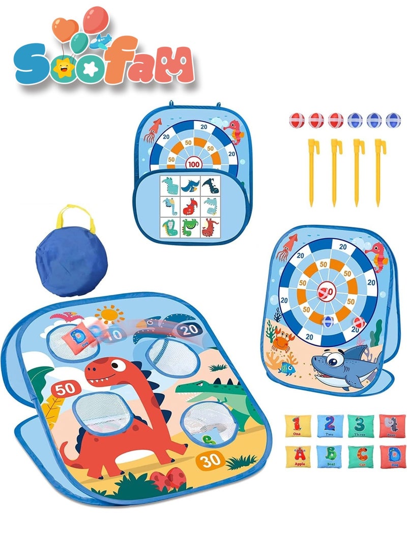 Soofam Funny Toy  3 in 1 Darts Toys Family Party Game  For Kids Gift Bean Bag Toss Game, Kids Throwing Game Kit, Sand Bag Throw Indoor and Outdoor Party Games - Image 1