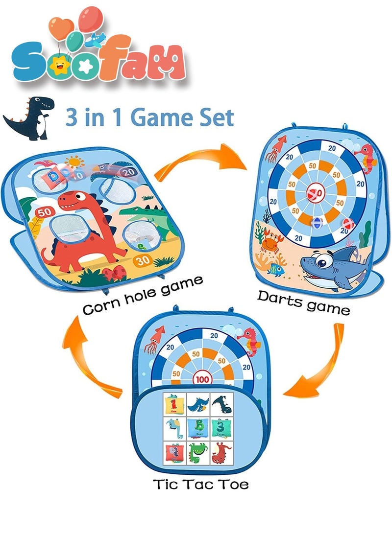 Soofam Funny Toy  3 in 1 Darts Toys Family Party Game  For Kids Gift Bean Bag Toss Game, Kids Throwing Game Kit, Sand Bag Throw Indoor and Outdoor Party Games - Image 3