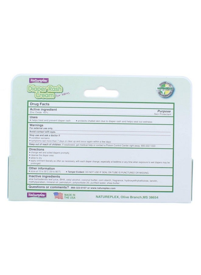 Natureplex Replex Diaper Rash Cream 40% Zinc Oxide With Aloe For Babies 1.5 Oz. (3 Oz Total) - Image 3