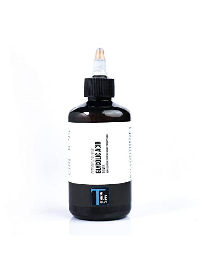THE TRUE THERAPY Retexturize and Glow 10% Glycolic Acid Face Toner for Glowing Skin 200 ml Liquid Open Pores Tightening Gives Even Skin Tone to Improve Acne Scar Skin Texture for Women and Men  - Image 2