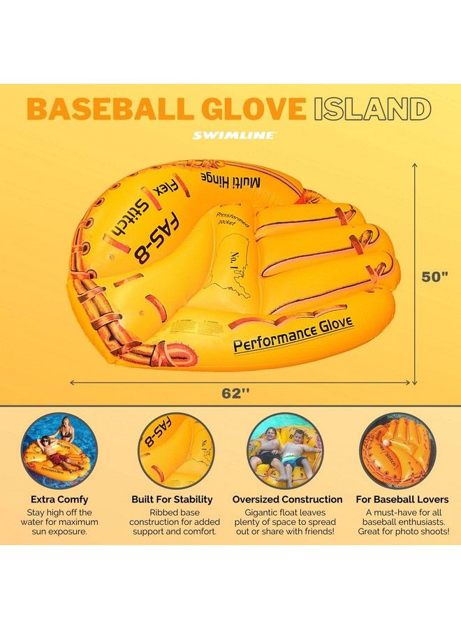 Swimline Giant Inflatable Baseball Glove Pool Float Brown - Image 3