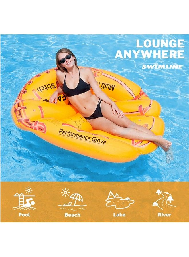 Swimline Giant Inflatable Baseball Glove Pool Float Brown - Image 4