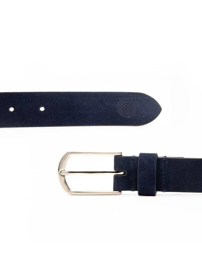 Bacca Bucci  Men's Genuine Leather Suede Wide Belt in Navy Blue for Men | Best Price UAE