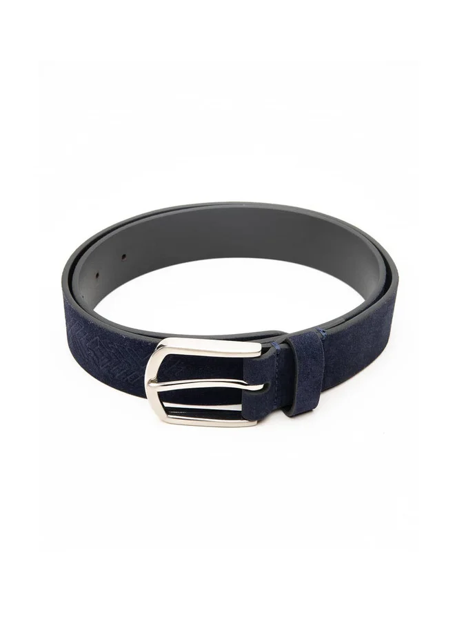 باكا بوتشي حزام رجالي عريض من الجلد السويدي الطبيعي باللون الكحلي