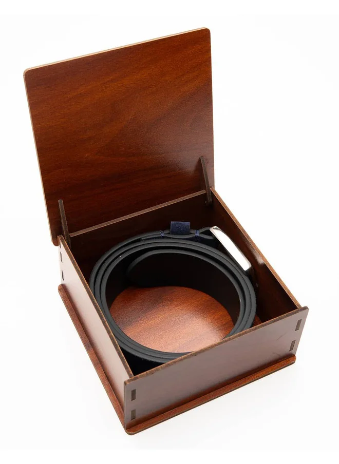 Bacca Bucci  Men's Genuine Leather Suede Wide Belt in Navy Blue for Men | Best Price UAE