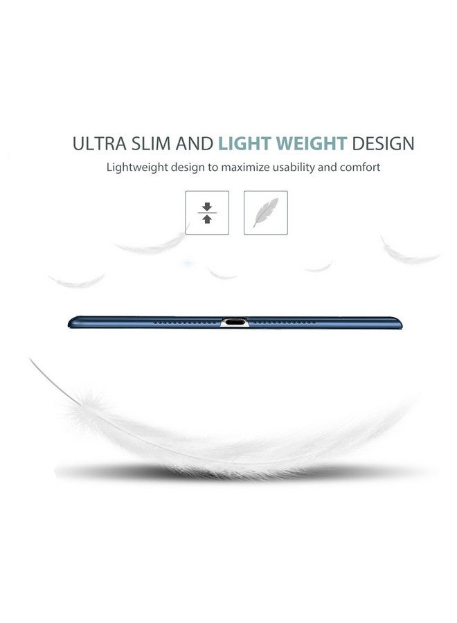 بروكاس جراب ProCase Smart Case لجهاز iPad 9.7 بوصة iPad الجيل السادس/الخامس 2018 2017 (طراز: A1893 A1954 A1822 A1823)، جراب رفيع للغاية وخفيف الوزن مع غطاء خلفي شفاف غير لامع ذكي - أزرق داكن - Image 5