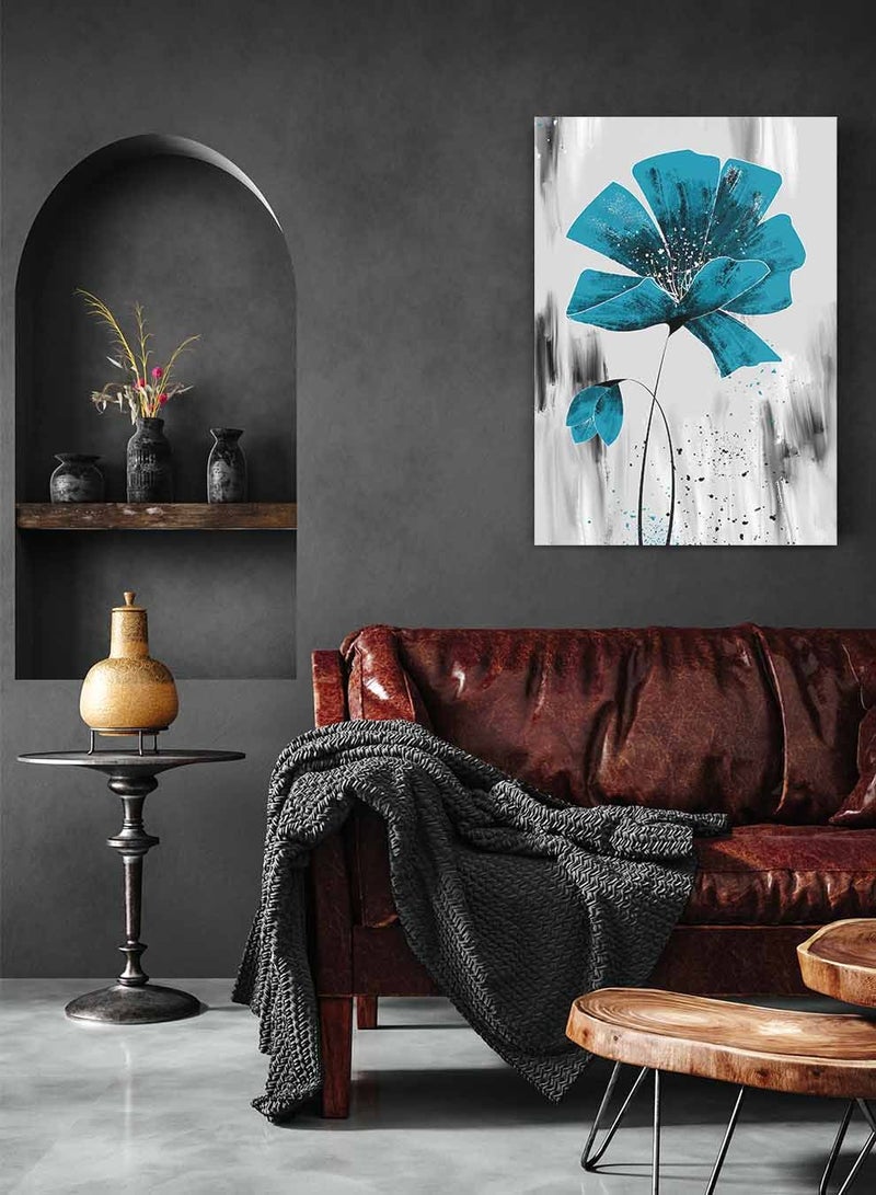 LOWHA Framed Canvas Wall Art Stretched Over Wooden Frame, Flower Blossoming Abstract Painting, For Home, Living Room, Office Decor - Image 2