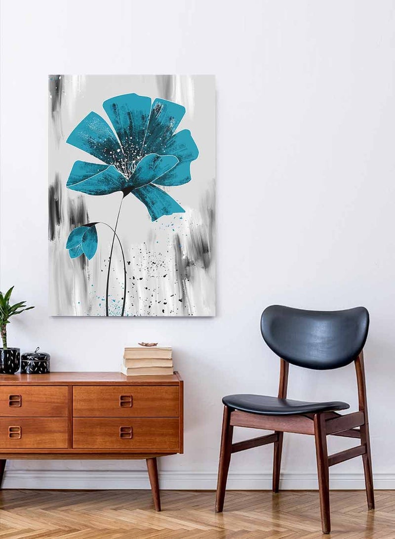 LOWHA Framed Canvas Wall Art Stretched Over Wooden Frame, Flower Blossoming Abstract Painting, For Home, Living Room, Office Decor - Image 4