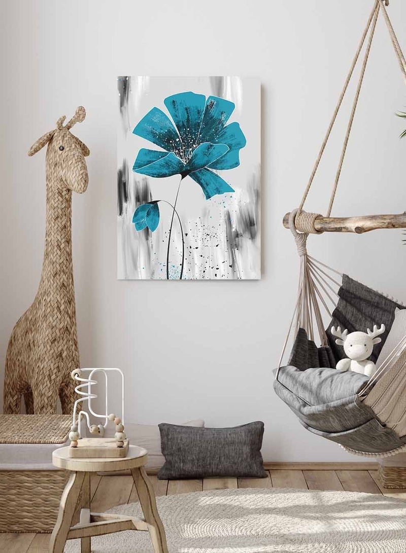 LOWHA Framed Canvas Wall Art Stretched Over Wooden Frame, Flower Blossoming Abstract Painting, For Home, Living Room, Office Decor - Image 3