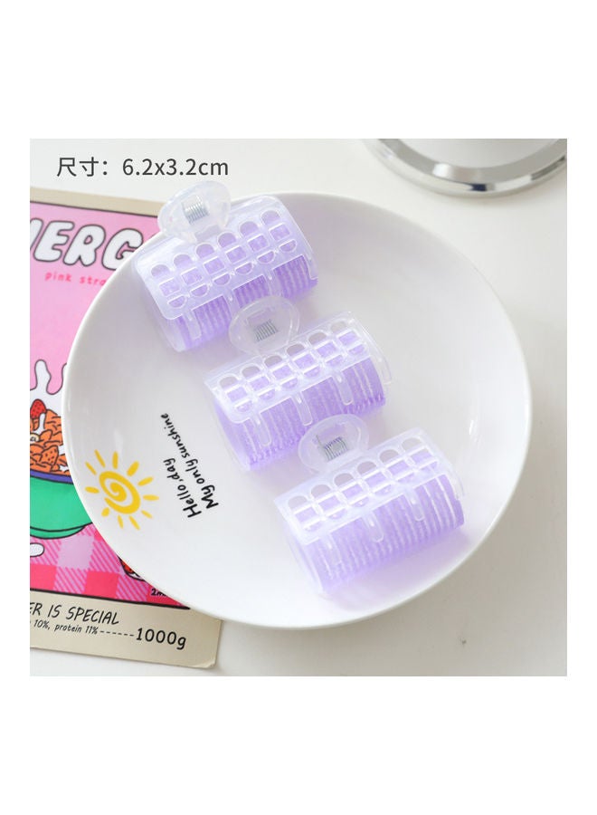 نيبمينينت مجموعة بكرات لف شعر احترافية ذاتية الإغلاق من 3 قطع أرجواني سادة - Image 1