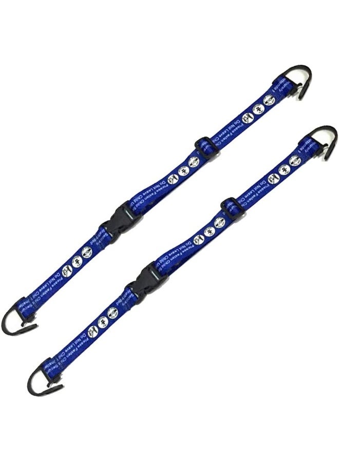 Hooshing 2PCS Kids Baby Safety Seat Belt Adjustable Supermarket Shopping Cart Belt Chair Seat Belts Blue - Image 1