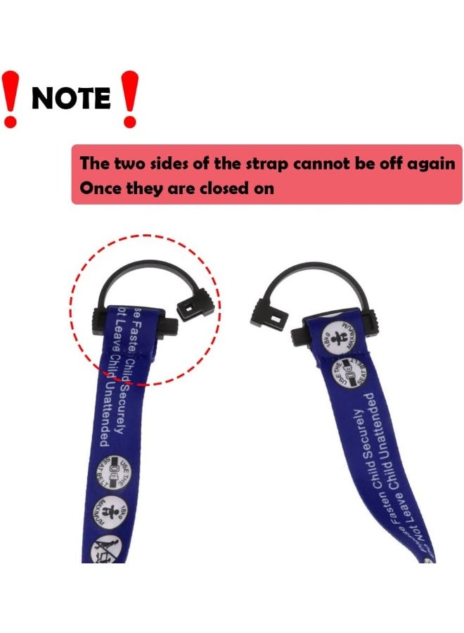 Hooshing 2PCS Kids Baby Safety Seat Belt Adjustable Supermarket Shopping Cart Belt Chair Seat Belts Blue - Image 2