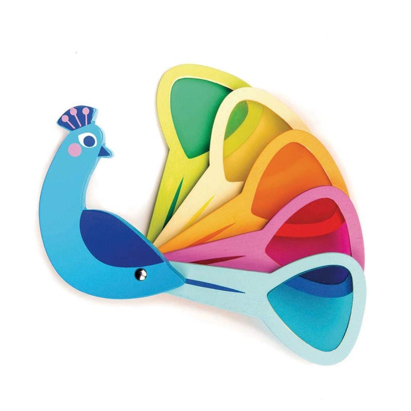 Tender Leaf Toys - Peacock Colors - Wooden Colors Learning Toys for Toddlers, Kids, Pre-School Children Activity Game - Gifts, Animal Toy - Early Learning, Play Set with Acrylic Window - Age 18M+ - Image 4