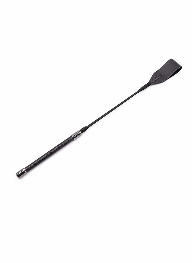 18 Inches Real Riding Crop English Whip, with Genuine Leather, Top Premium Quality Crops, Equestrianism Horse Crop Black Horse Whip Leathe  - Image 2