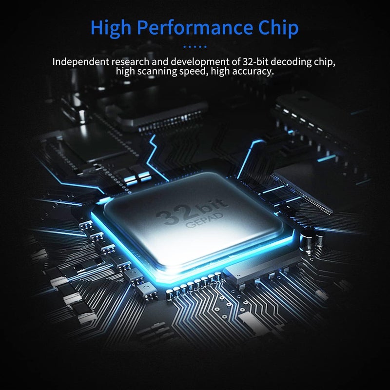 ماسح ضوئي للباركود أحادي الأبعاد محمول مع اتصال لاسلكي 2.4G ووضع مزدوج سلكي USB، بطارية 1200 مللي أمبير، مدى 25 مترًا، متوافق مع و Android للبيع بالتجزئة، والخدمات اللوجستية، و - Image 4