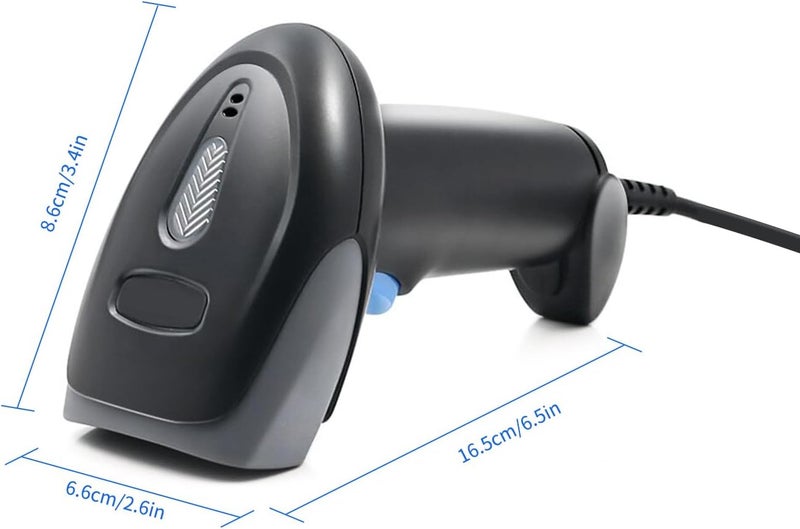 ماسح ضوئي للباركود أحادي الأبعاد محمول مع اتصال لاسلكي 2.4G ووضع مزدوج سلكي USB، بطارية 1200 مللي أمبير، مدى 25 مترًا، متوافق مع و Android للبيع بالتجزئة، والخدمات اللوجستية، و - Image 3