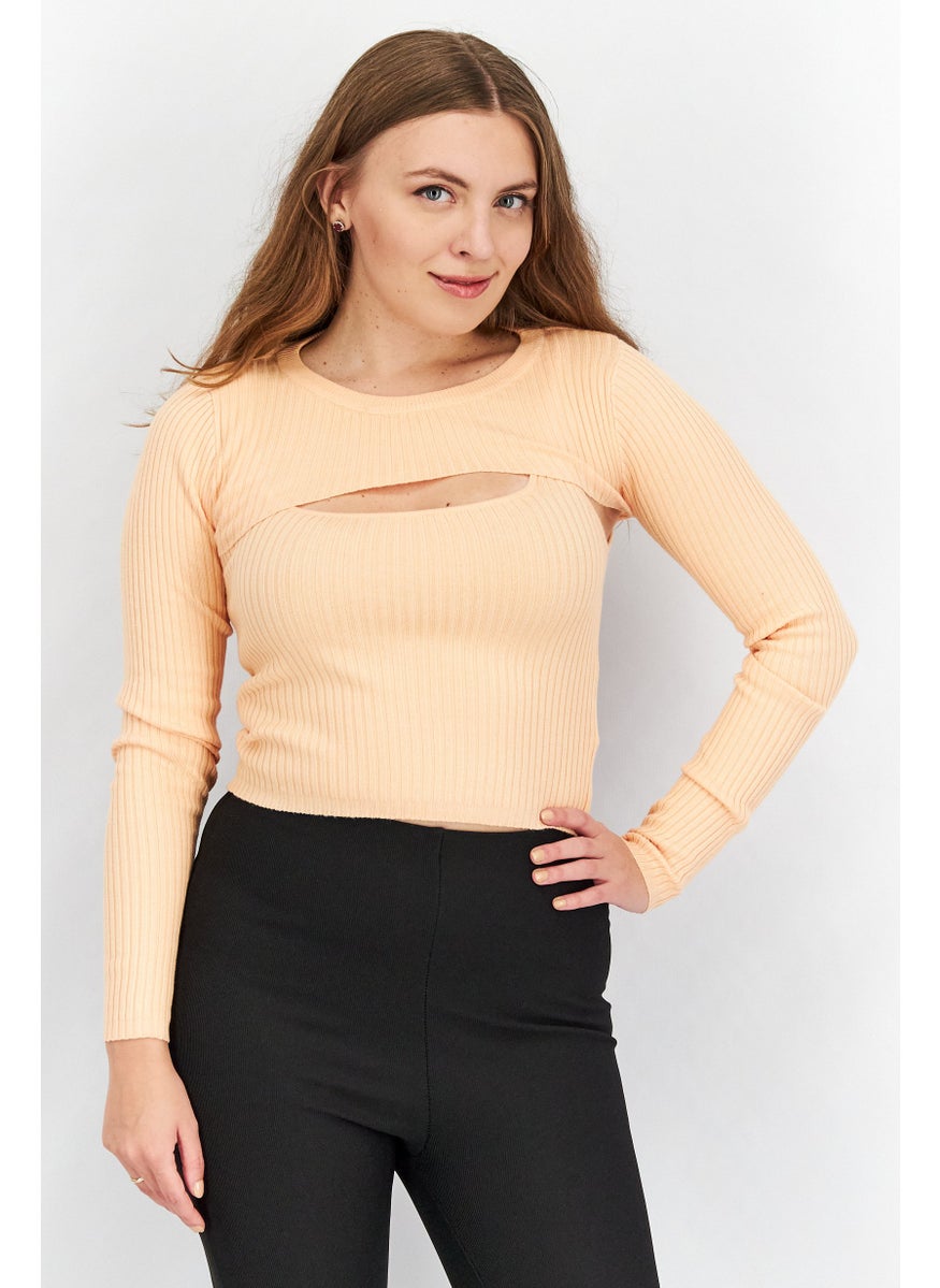 Women 2 Pcs Textured Sleeveless Tops With Crop Long Sleeve, Orange - pzsku/ZED22D6123A4BC83BF4BCZ/45/_/1732780409/d129948c-04c8-471d-9ded-166f0c92bf58