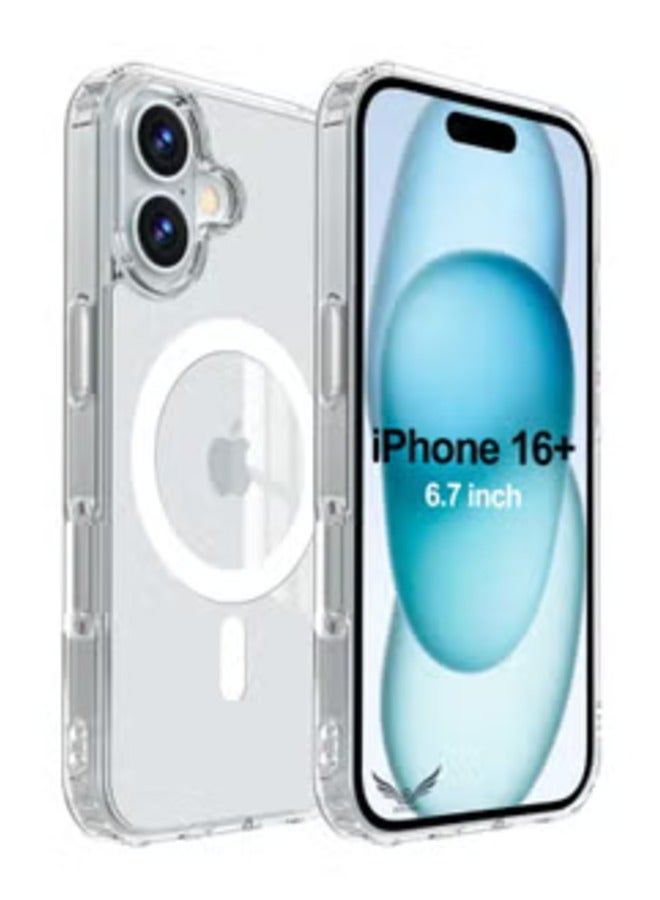 ELTRAZONE iPhone 16 Plus Ultra Slim Magnetic Case – 6.7 Inch Clear, Shockproof, Wireless Charging Compatible, Anti-Scratch Cover - Image 1