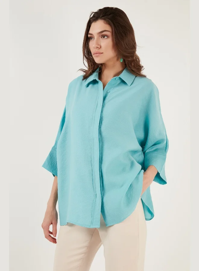 ليلا قميص ليلى صيفي واسع بأكمام ثلاثة أرباع للنساء