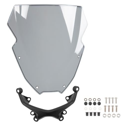 Lorababer 12" Motorcycle Windshield for MT09 MT09SP MT-09 SP FZ09 2021 2022 2023 Windscreen Front Wind Deflector with Mounting Bracket, Light Smoke - Image 5