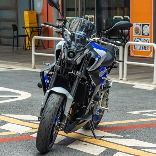 Lorababer 12" Motorcycle Windshield for MT09 MT09SP MT-09 SP FZ09 2021 2022 2023 Windscreen Front Wind Deflector with Mounting Bracket, Light Smoke - Image 2