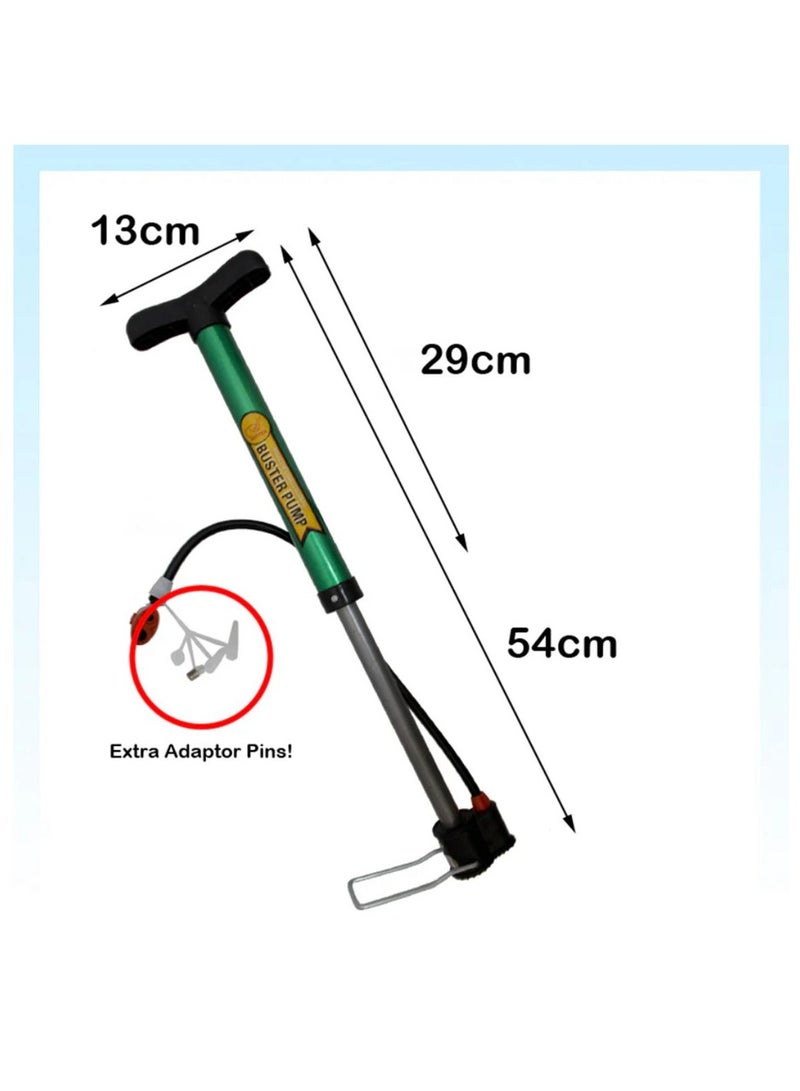 باستر مضخة هواء عالمية مع دبابيس محول إضافية لكرة القدم وكرة السلة والدراجات وركوب الدراجات ونفخ الإطارات والكرات الرياضية القابلة للنفخ متعددة الألوان المحمولة - Image 4