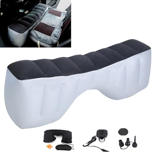 Onirii Inflatable Car Air Travel Mattress Back Seat Gap Pad with Air Pump,51.2"×10.6"×14.6" Portable Cushion Camping Sleeping Gap Pad Air Couch for Small Compact Car SUV - Image 1