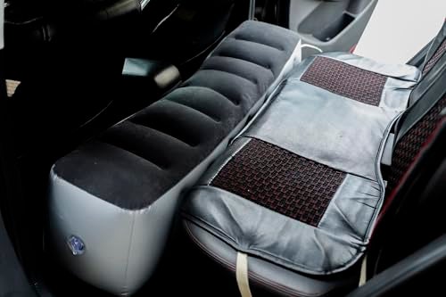 Onirii Inflatable Car Air Travel Mattress Back Seat Gap Pad with Air Pump,51.2"×10.6"×14.6" Portable Cushion Camping Sleeping Gap Pad Air Couch for Small Compact Car SUV - Image 2