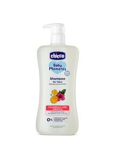 Chicco Baby Moments Shampoo For Babies With Calendula & Hibiscus, 500 Ml| No Tears Formula|For Soft & Smooth Hair|Dermatologically Tested|Parabens & Phenoxyethanol Free  - Image 1