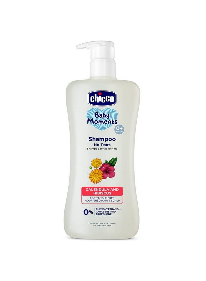 Chicco Baby Moments Shampoo For Babies With Calendula & Hibiscus, 500 Ml| No Tears Formula|For Soft & Smooth Hair|Dermatologically Tested|Parabens & Phenoxyethanol Free  - Image 1