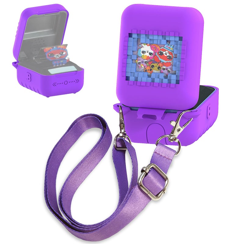 RAWECUD Silicone Case for Bitzee Original Interactive Toy Digital Pet with 15 Animals Protective Skin Cover for Bitzee Original Virtual Electronic Digital Pet Accessories Purple Case - Image 2