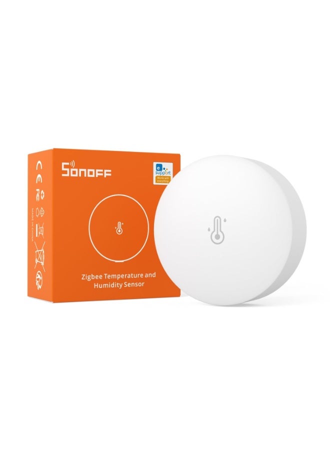 SONOFF SNZB-02P مستشعر درجة الحرارة والرطوبة Zigbee ، مقياس درجة الحرارة الداخلي مع تنبيه ، يعمل مع Alexa و Google Home للمراقبة عن بعد والأتمتة المنزلية ، مطلوب ZigBee Hub - Image 1